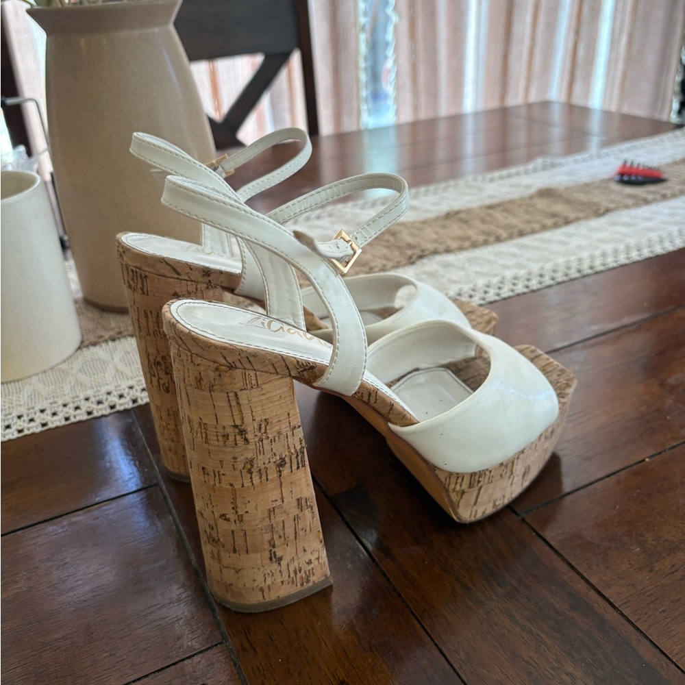 Elegant White Platform Sandals